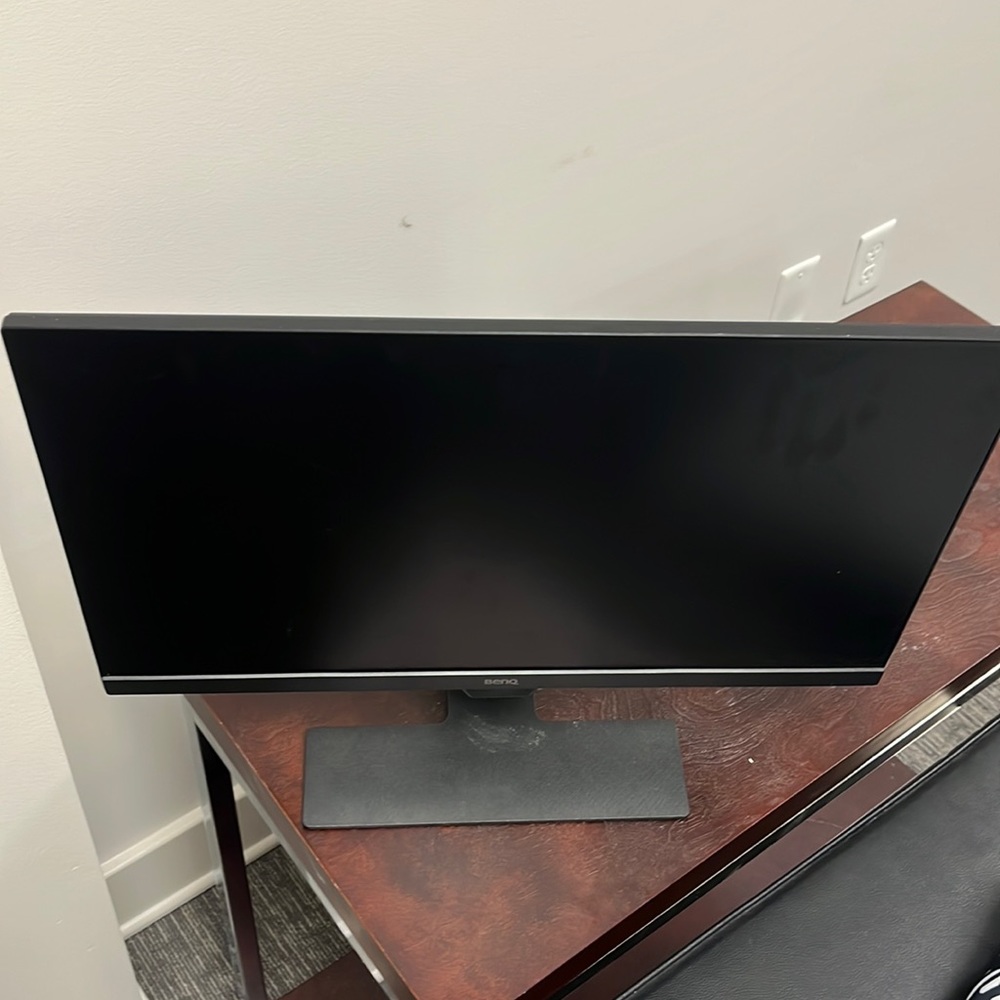 A BenQ computer monitor